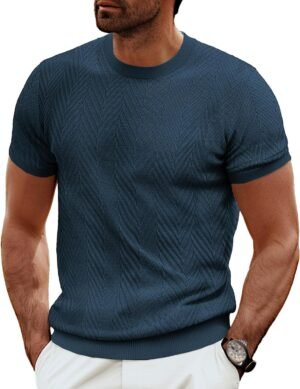 PJ PAUL JONES Men's Short Sleeve Knit T-Shirts Casual Crewne...
