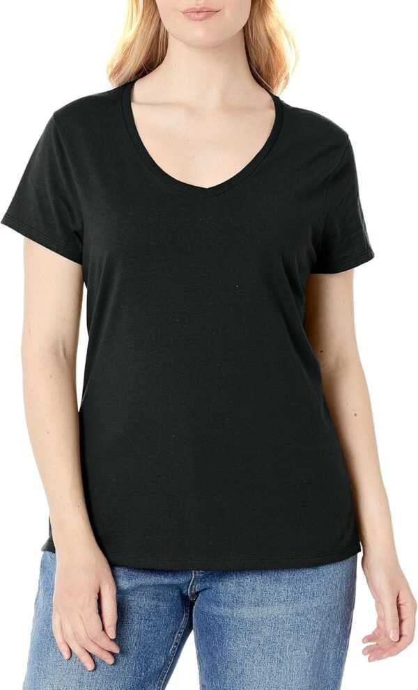 Hanes Perfect-T V-Neck T-Shirt, Cotton Short Sleeve Tee for ...