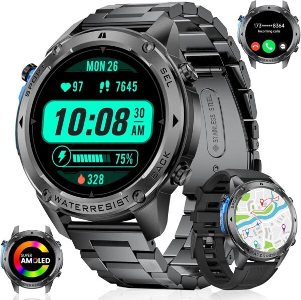 GPS Smart Watch for Men(Answer/Make Call),6 Satellite Positi...