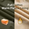 Men's Winter Jacket, Cotton Sherpa Fleece Lined Jacket, Warm...