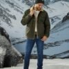 KEFITEVD Men's Winter Fleece Jacket Sherpa Lined Cargo Jacke...