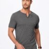 JMIERR Men's Muscle V-Neck T Shirt Short Sleeve Longline Rib...