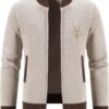 Mylldey Mens Casual Full Zip Cardigan Sweaters Cable Knit Ja...
