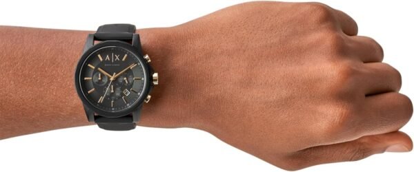 AX Armani Exchange Chronograph Watch for Men with Leather, S...