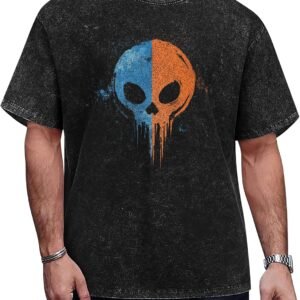 Oversized Tshirts for Men Cool Graphic Tee Casual Crewneck S...