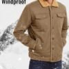 CRYSULLY Men's Winter Cargo Jacket Fur Collar Fleece Casual ...