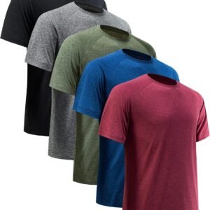 Workout Shirts for Men Short Sleeve Quick Dry Athletic Gym A...