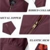 KEFITEVD Men's Jacket Casual Windproof Bomber Jackets Full Z...
