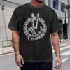 Men Vintage Graphic Tees Washed Oversized Skull 3D Printed T...