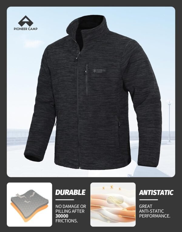 Pioneer Camp Men's Lightweight Polar Fleece Jacket Full Zip ...