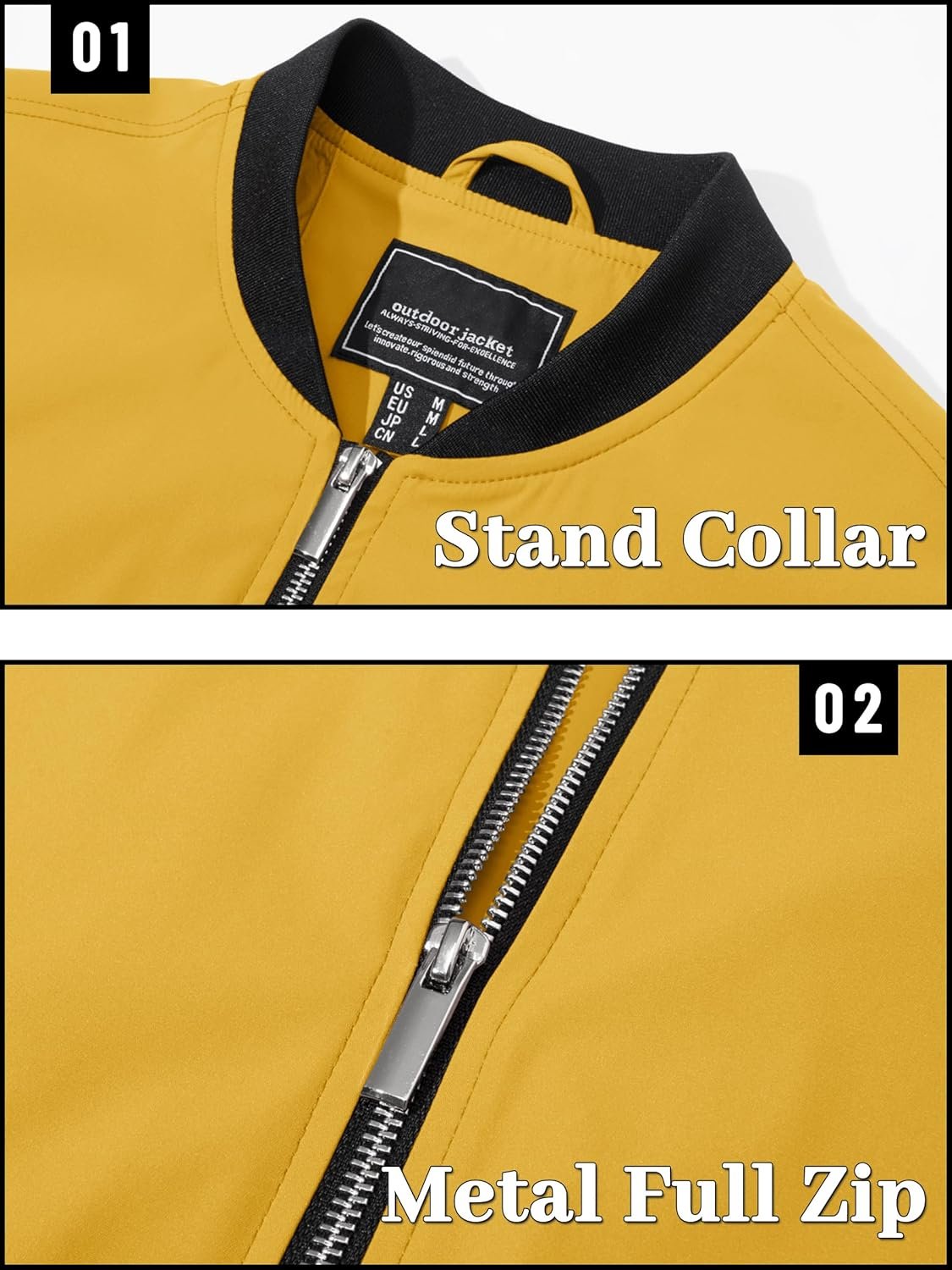 TACVASEN Men's Lightweight Jacket Spring Bomber Fall Windbre... - Image 5