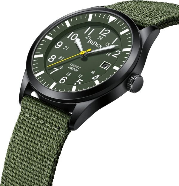 HANPOSH Mens Watches Military Army Analog Quartz Waterproof ...