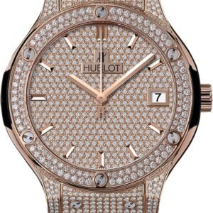 Hublot Classic Fusion Diamond Pave Dial 18kt Rose Gold Autom...