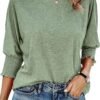 Dokotoo Women's 2025 Fashion Tops 3/4 Sleeve T-Shirts Cute C...