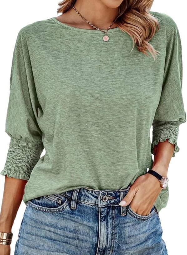 Dokotoo Women's 2025 Fashion Tops 3/4 Sleeve T-Shirts Cute C...