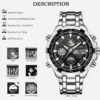 GOLDEN HOUR Luxury Stainless Steel Analog Digital Watches fo...