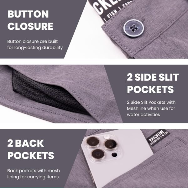 Mens Shorts for Men, Hybrid Casual Golf Dress Flat Front Qui...