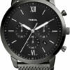 Fossil Men's Neutra Quartz Stainless Steel and Leather Chron...