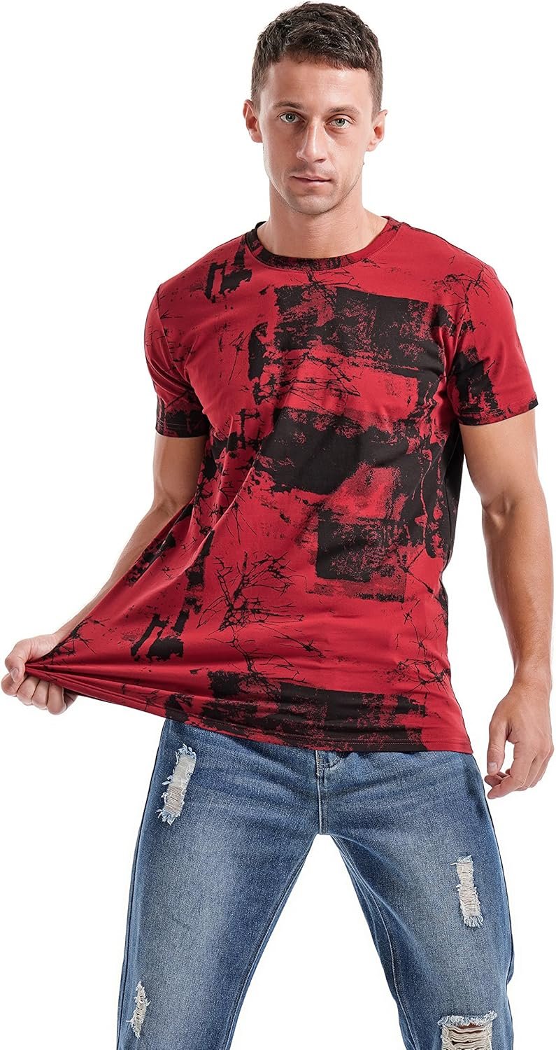 KLIEGOU Mens Hipster Hiphop Tees - Fashion Print T-Shirts - Image 3