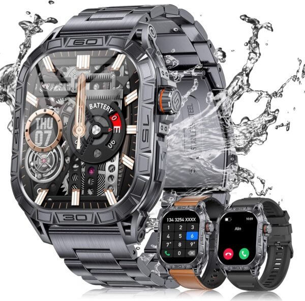 LIGE Military Smart Watch for Men(Call Receive/Dial) with 3 ...