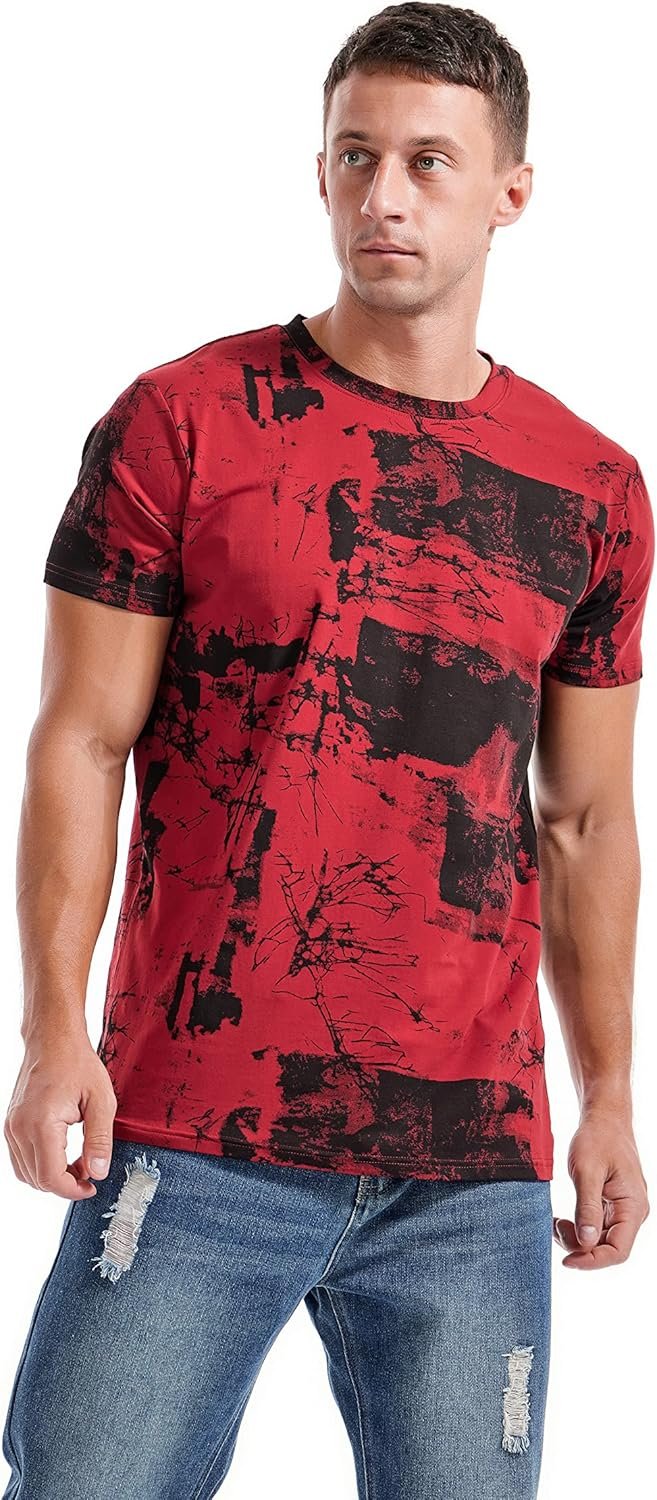 KLIEGOU Mens Hipster Hiphop Tees - Fashion Print T-Shirts - Image 4