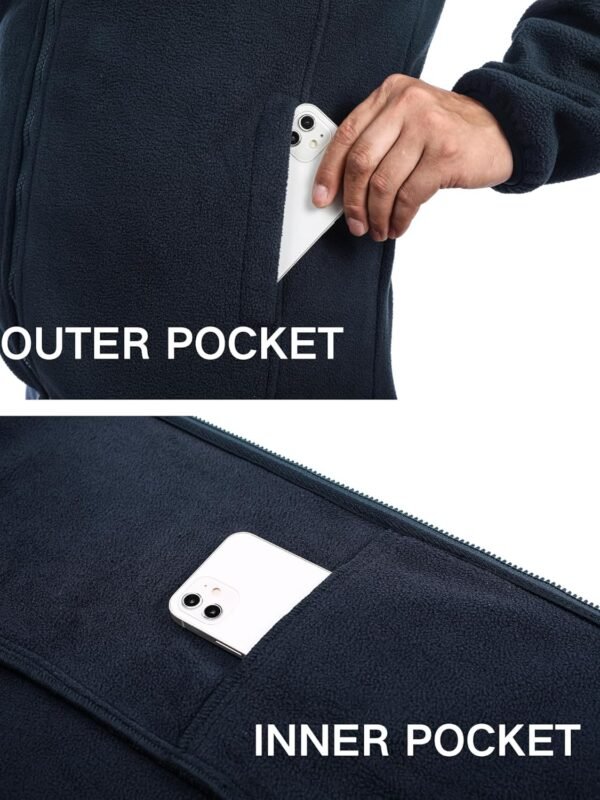 COOFANDY Men's Soft Polar Fleece Jacket Lightweight Full Zip...