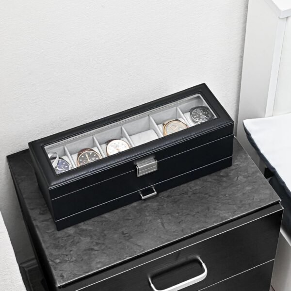 ProCase Watch Box for Men, 6 Slot Watch Display Case with Dr...