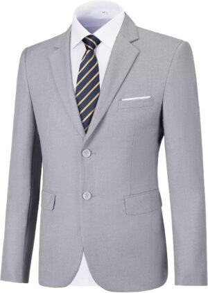 Men Blazer Sports Coat 2 Button Slim Fit Suit Jacket for Bus...