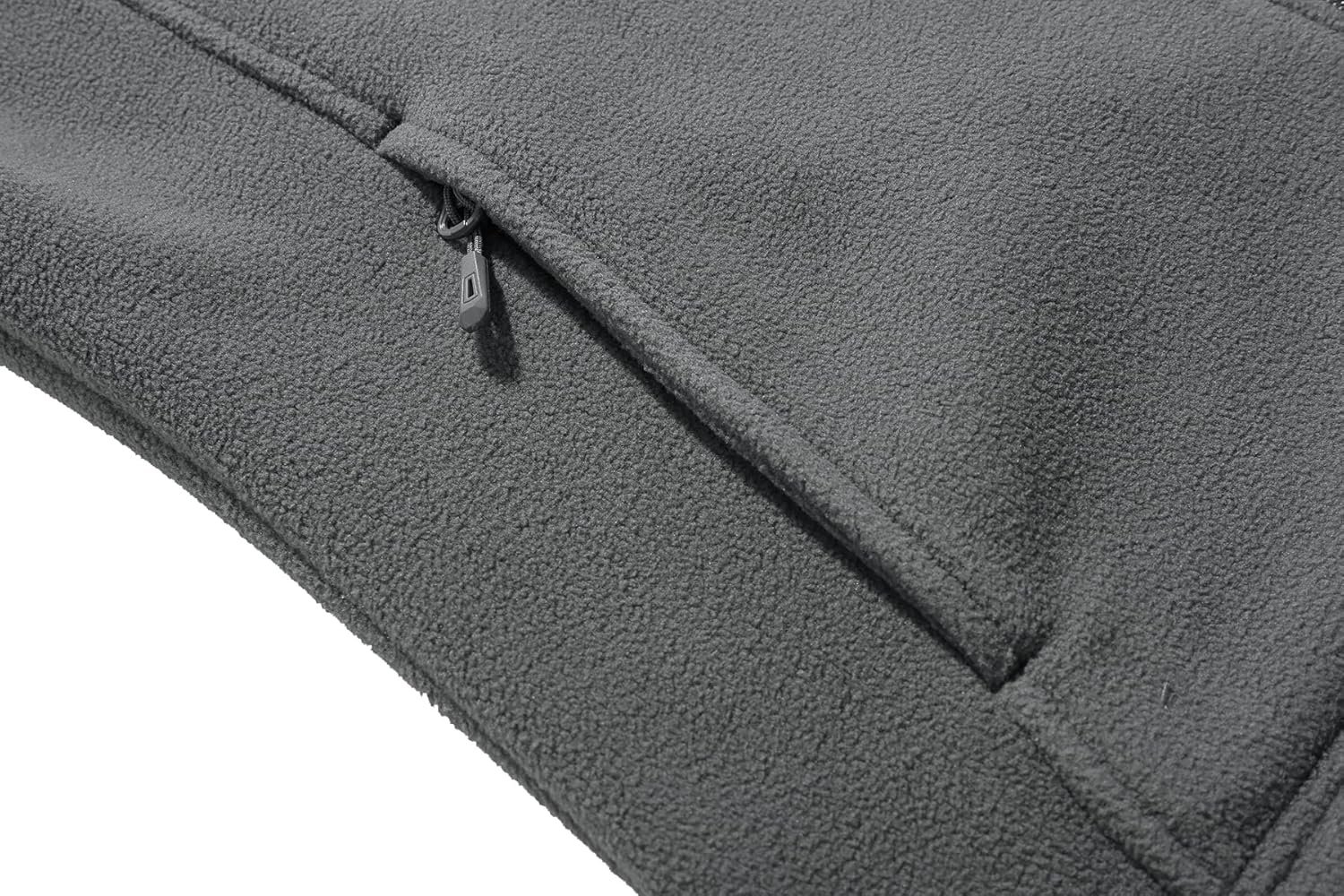 Men's Soft Polar Fleece Jacket with Pockets Lightweight Outd... - Image 6