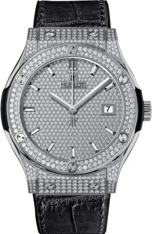 Hublot Classic Fusion Titanium Full Pave 42 Watch 542.NX.901...