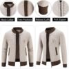 Mylldey Mens Casual Full Zip Cardigan Sweaters Cable Knit Ja...