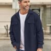 COOFANDY Men's Casual Shirt Jacket Long Sleeve Button Down O...