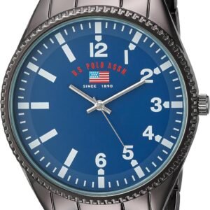 U.S. Polo Assn. Men's Analog Watch – Blue Dial with Black St...