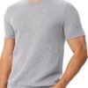 Mens 100% Cotton T-Shirts Casual Short Sleeve Crewneck Knit ...