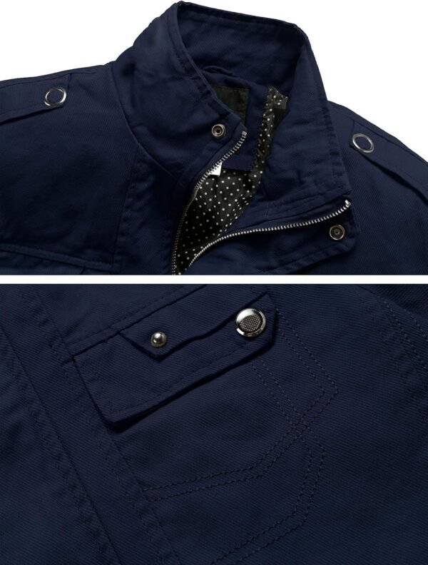 wantdo Men's Cotton Lightweight Jacket Military Jacket Casua...