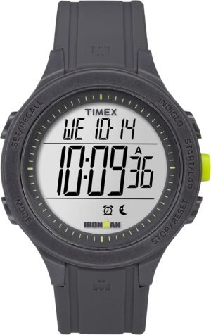 Timex Men's TW5M14500 Ironman Essential 30 Black/Lime Silico...