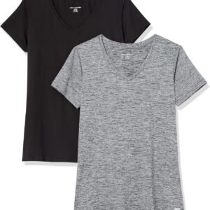Amazon Essentials Women's Tech Stretch Short-Sleeve V-Neck T...