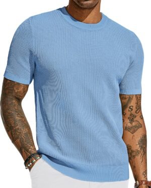 PJ PAUL JONES Men's T-Shirts Casual Knit Short Sleeve Crewne...