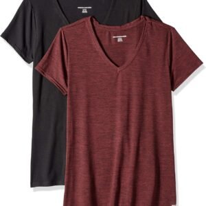 Amazon Essentials Women's Tech Stretch Short-Sleeve V-Neck T...