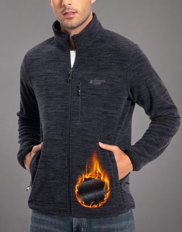 Pioneer Camp Men's Lightweight Polar Fleece Jacket Full Zip ...