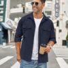 COOFANDY Men's Casual Shirt Jacket Long Sleeve Button Down O...