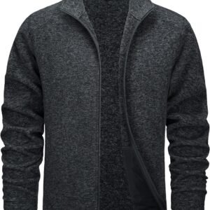 TACVASEN Men's Fleece Jackets Full Zip Lightweight Jacket Ca...
