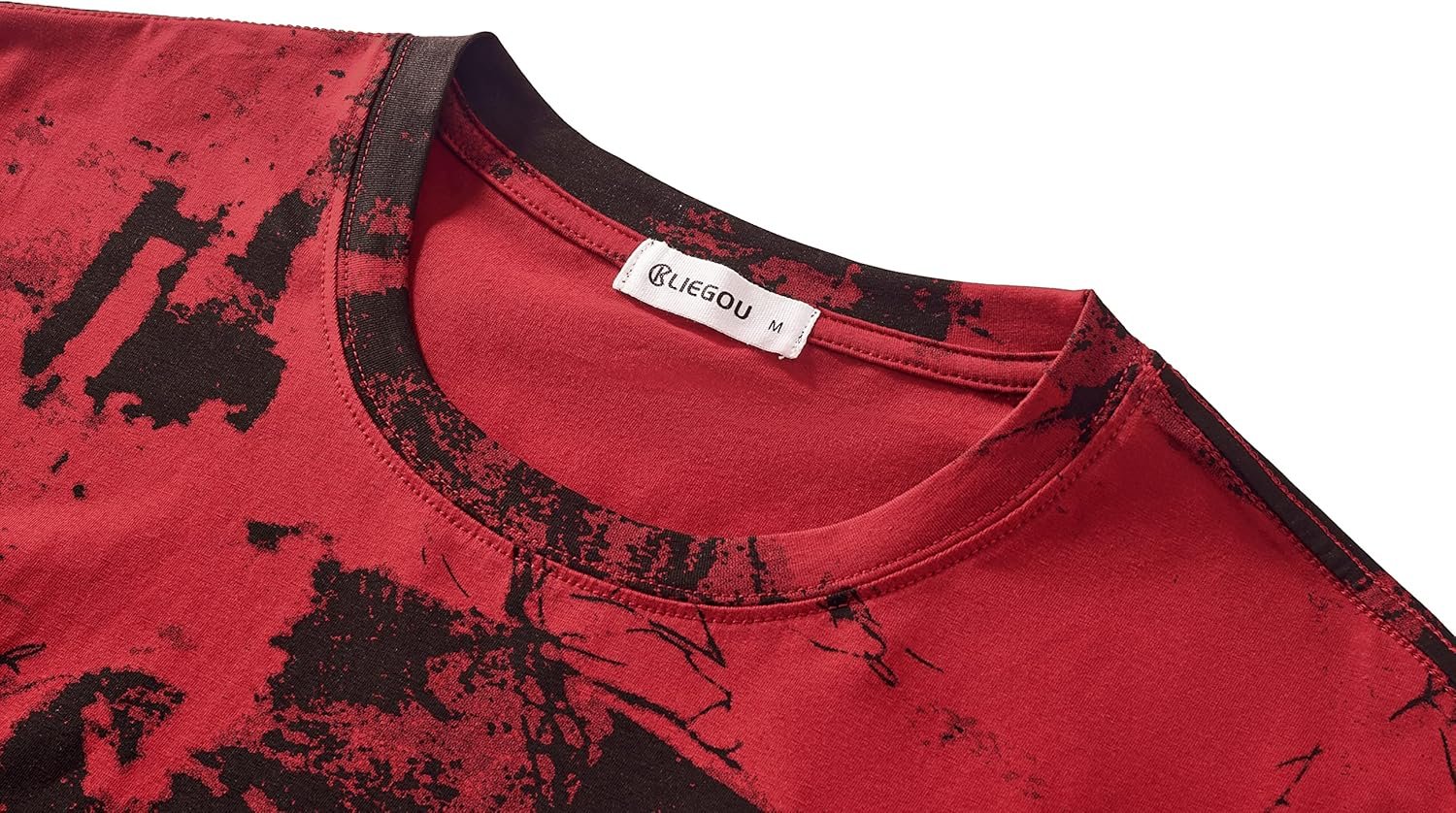 KLIEGOU Mens Hipster Hiphop Tees - Fashion Print T-Shirts - Image 7