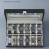 SONGMICS Watch Box, 12-Slot Watch Case with Large Glass Lid,...