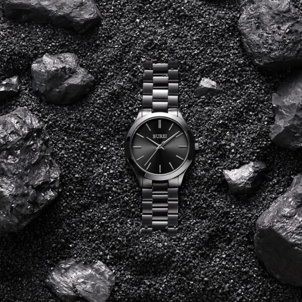 BUREI Men Watches Fashion Analog Stainless Steel Quartz Wate...