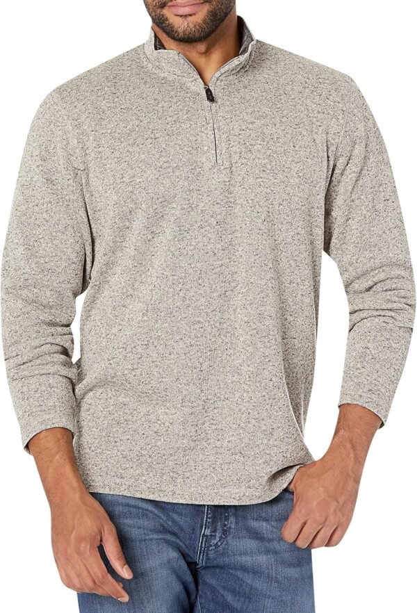 Wrangler Authentics Men's Long Sleeve Fleece Quarter-Zip Swe...