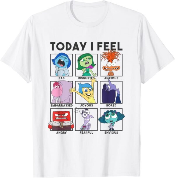 Disney Pixar Inside Out 2 Today I Feel... Vintage Panels T-S...
