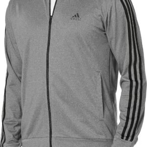 adidas Men's Three Stripe Tricot Full-Zip Jacket