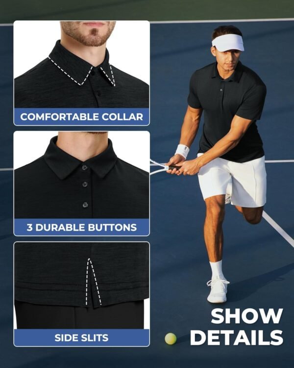Polo Shirts for Men - Short Sleeve Dri Fit Moisture Wicking ...