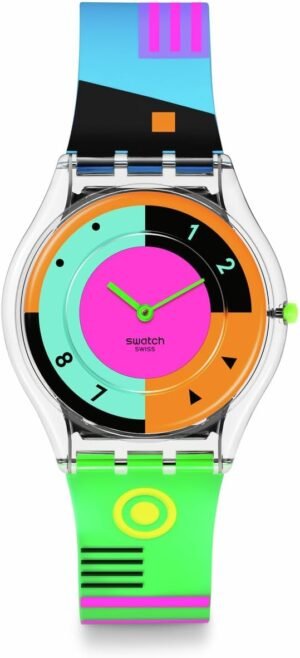 Swatch Casual Watch Multicolor Quartz Bio-sourced NEON HOT R...